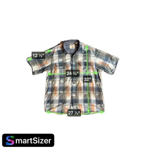 Red Head Button Up Plaid Button up short sleeve Mens Shirt Size 2XL - Picture 2 of 6